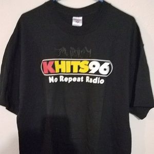 JOE PERRY AUTOGRAPH SHIRT KHITS 96 RADIO XL